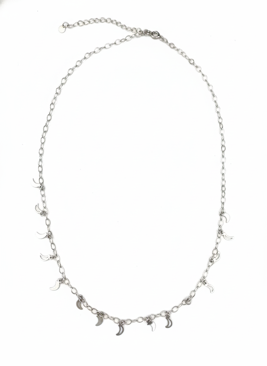 Collar de Plata .925 con Dijes de Luna