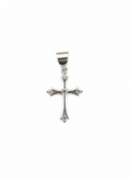 Dije de Cruz Elegante en Plata .925 con Circonias